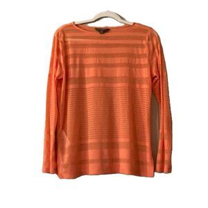 Sherbert Orange Partially Sheer Thin Top • Size S • Tommy Bahama